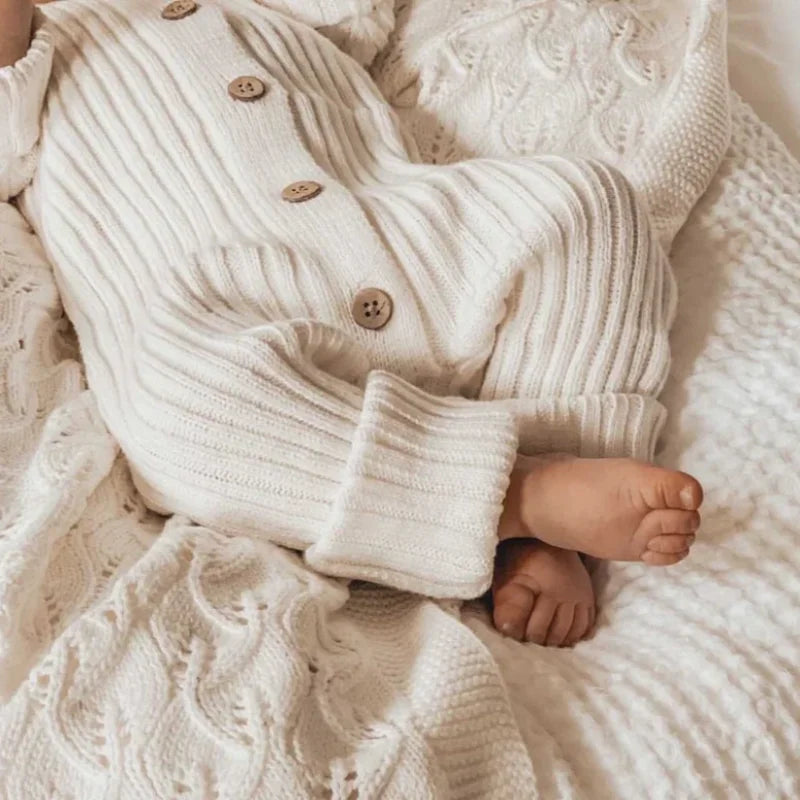 Chunky Rib Knit Baby Jumpsuit