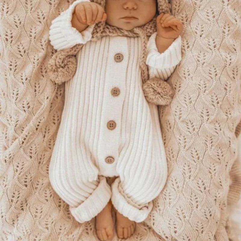Chunky Rib Knit Baby Jumpsuit