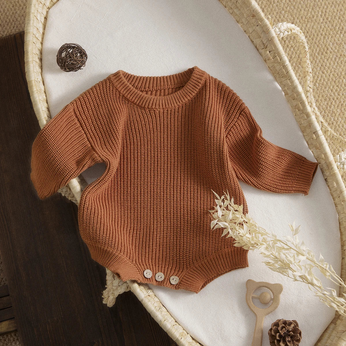 Romper Knit Jumpsuit Sweater