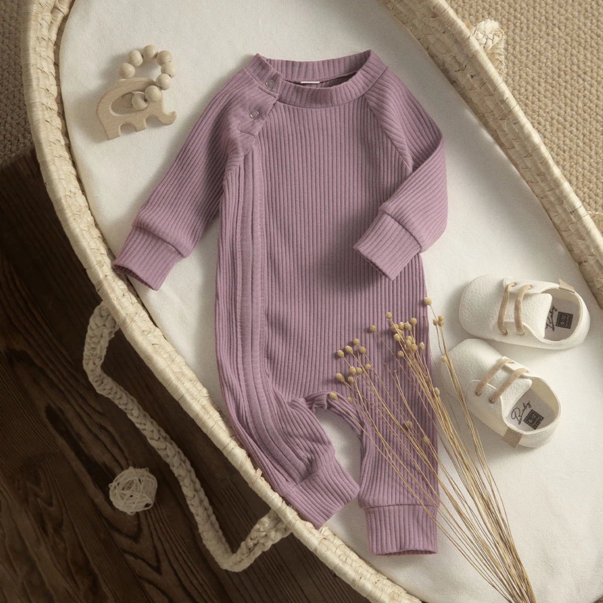Knit Long Sleeve Side Zipper Jumpsuit
