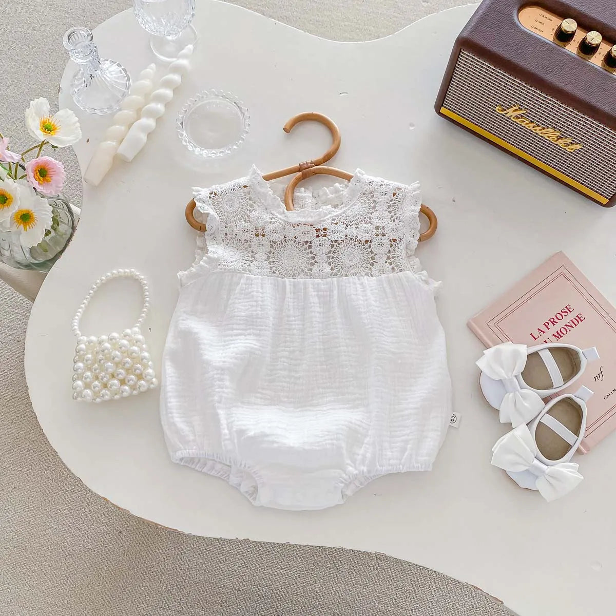 Summer Lace Romper (White)