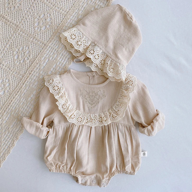 Long Sleeve Frilled Romper