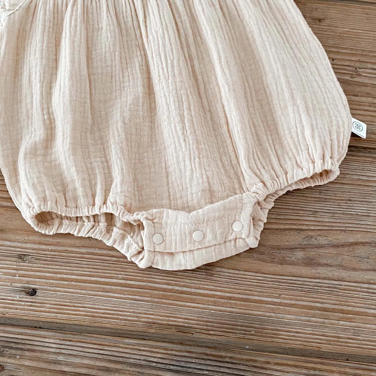 Summer Lace Baby Romper (Beige)