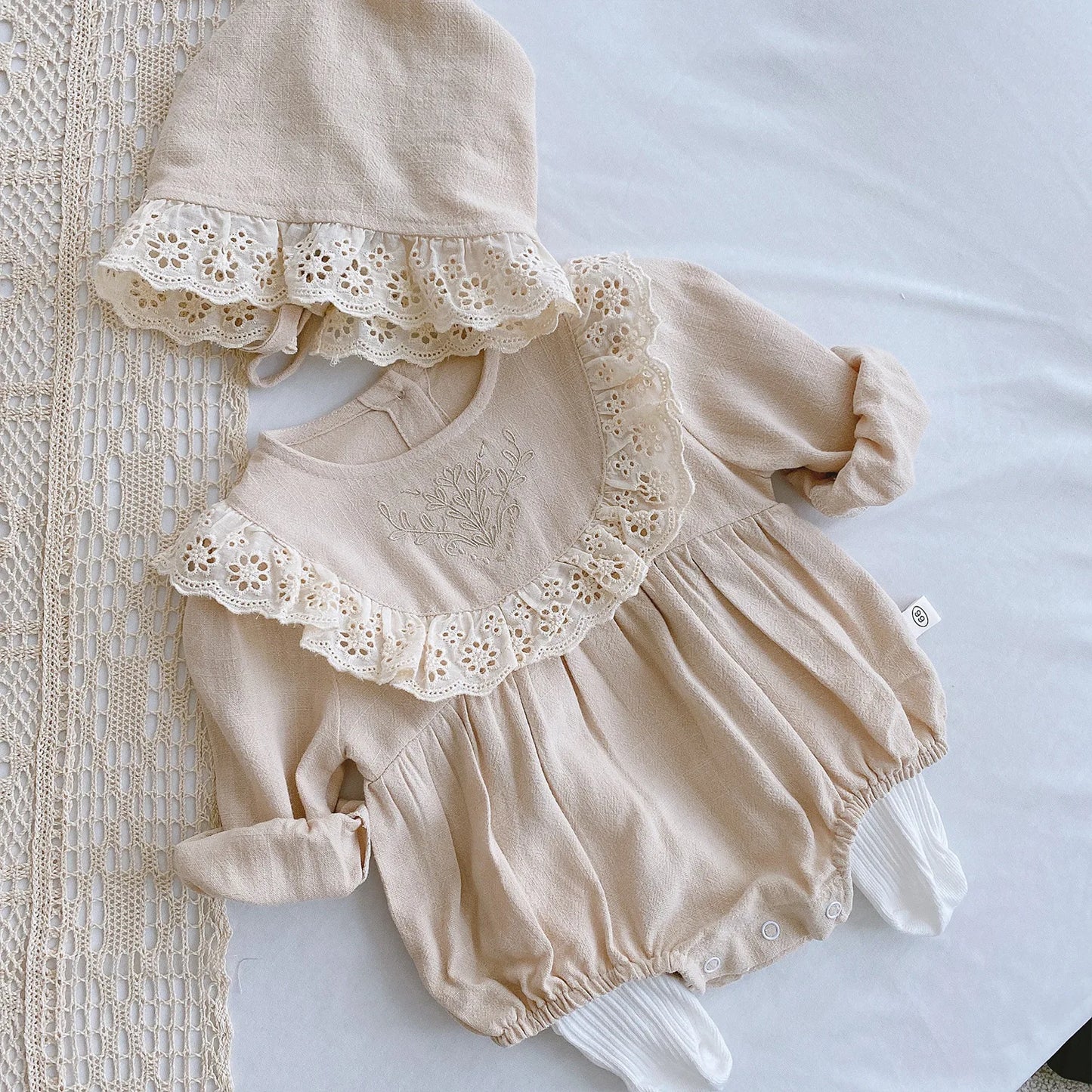 Long Sleeve Frilled Romper