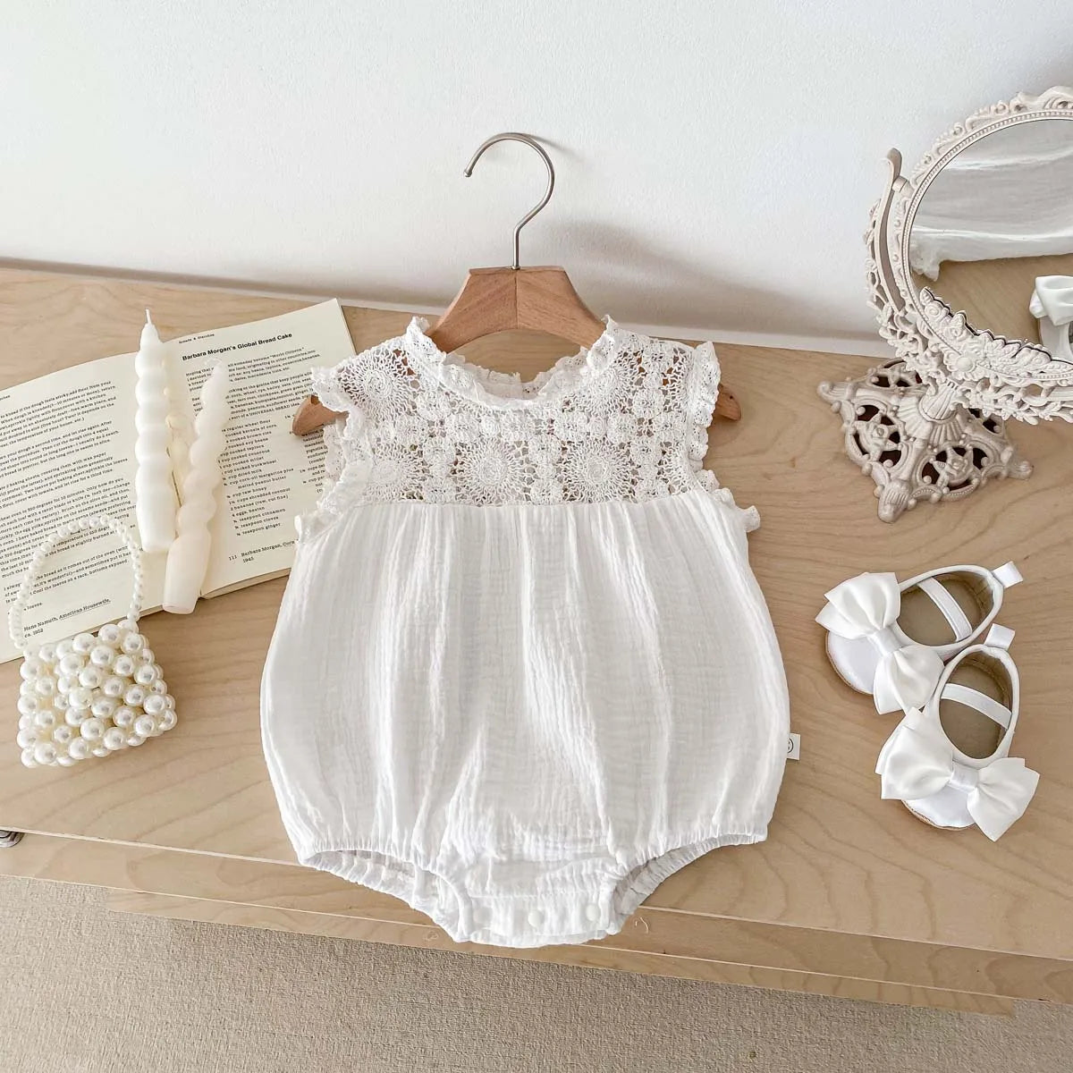 Summer Lace Romper (White)