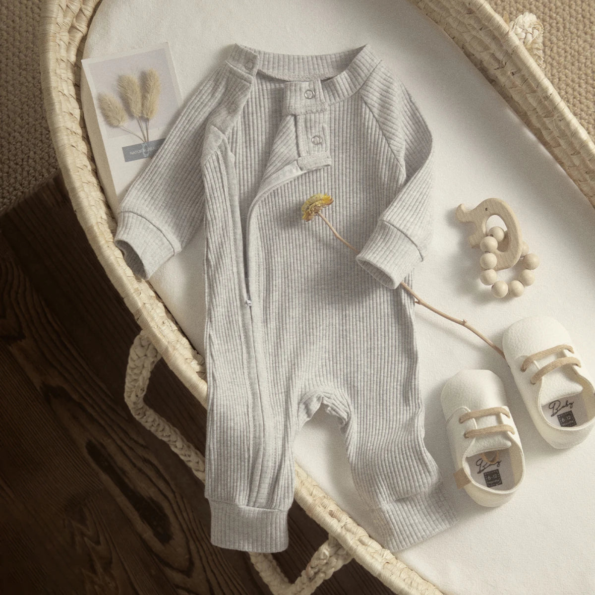 Knit Long Sleeve Side Zipper Jumpsuit