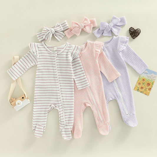 Baby Zipper Leg Wrap Romper