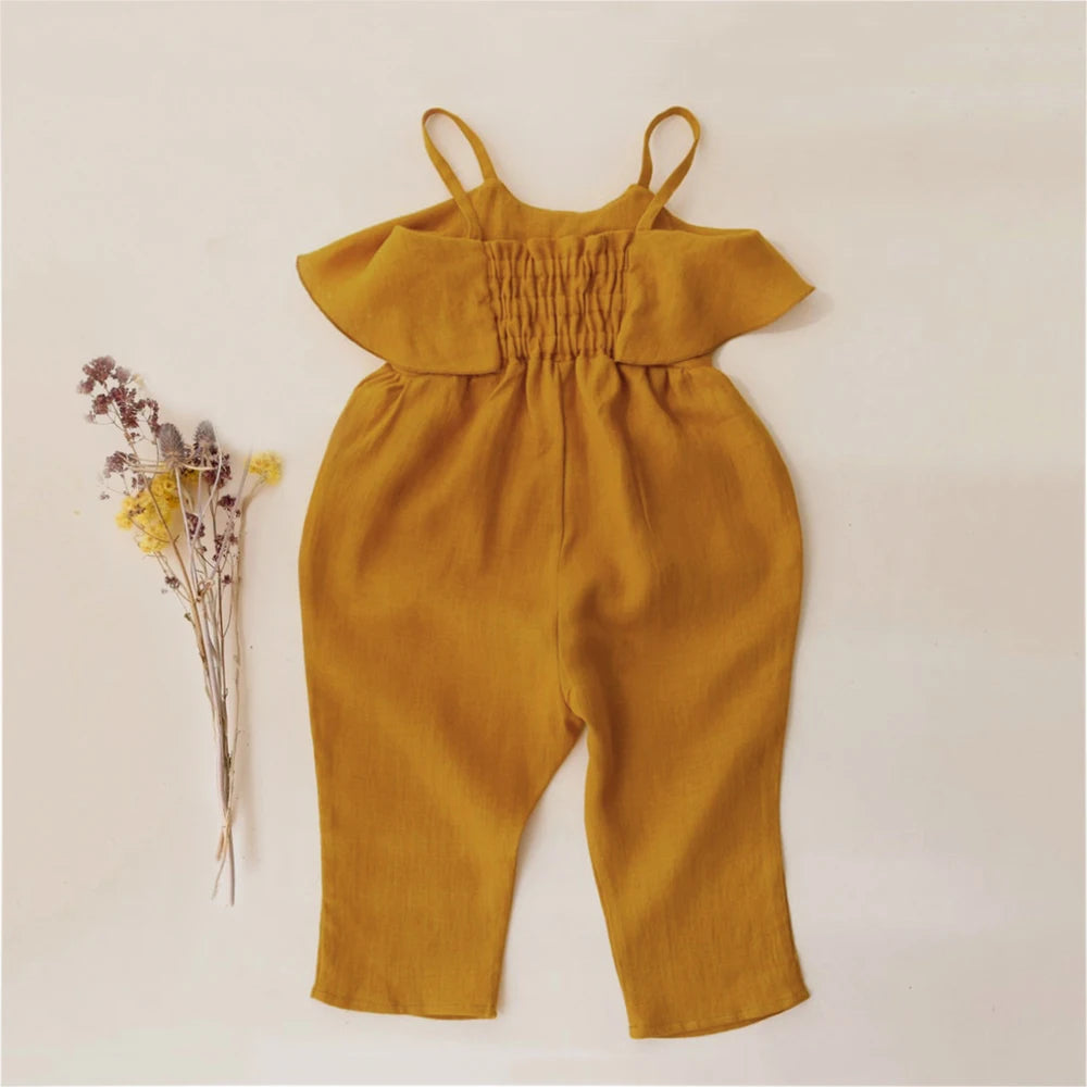 Girls Linen Romper
