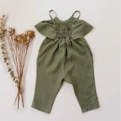 Girls Linen Romper