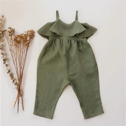 Girls Linen Romper