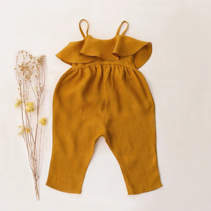 Girls Linen Romper