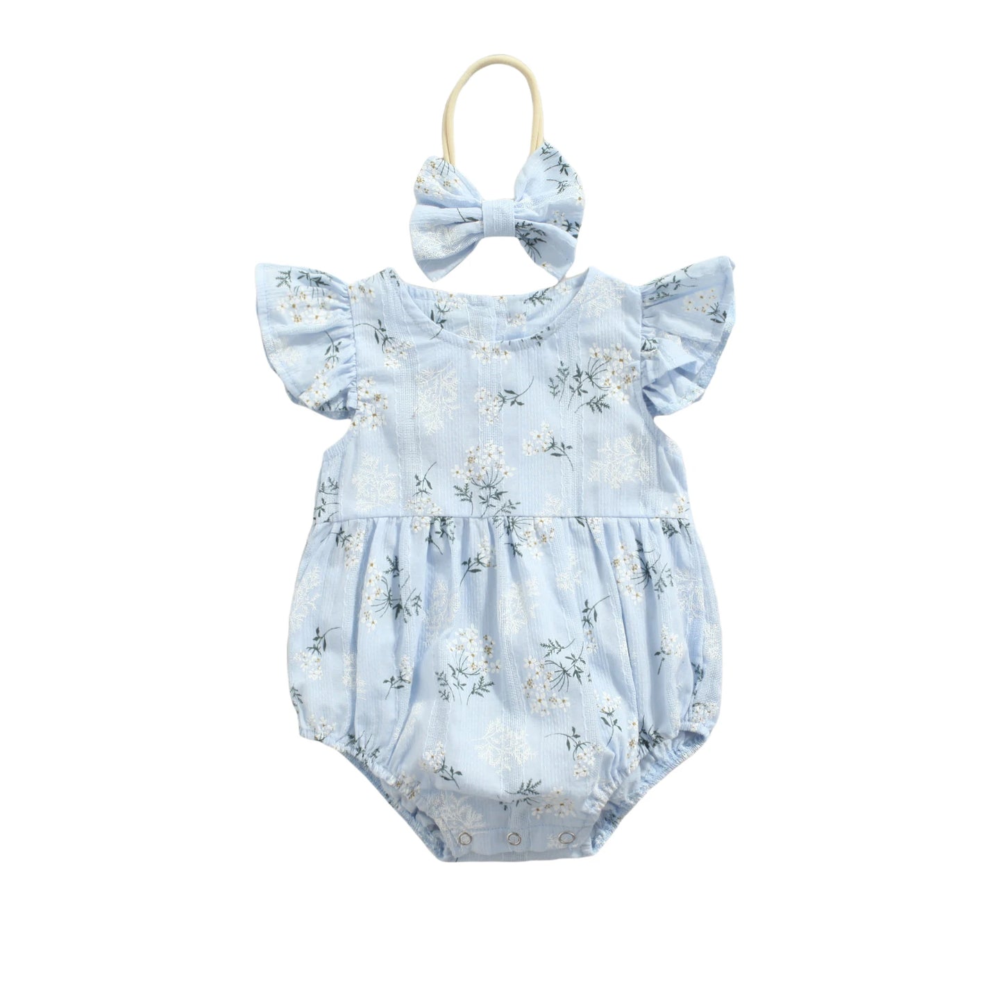 Floral Romper with Hairband