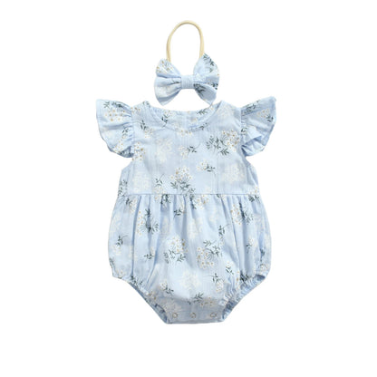 Floral Romper with Hairband