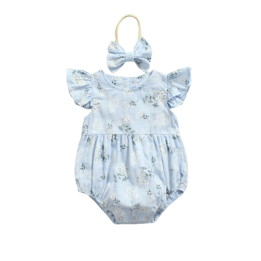 Floral Romper with Hairband